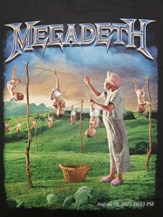 Megadeath Youthanasia Rock Band XL Shirt Black Front And Back Huge Print NWT