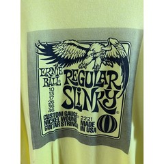 Ernie Ball Regular Slinky T-Shirt Mens XL Neon Yellow Graphic Tee USA