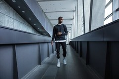 Build Your Brand Long sleeve with cuff rib – Long cut, Set-in sleeves