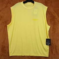 REPRESENT Shirt Mens Medium Yellow Crew Cut Off Sleeveless Oversized Tank Tee
