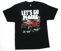 Toyota Land Cruiser 4X4 “LET’S GO PLACES LEADING THE WAY” Black T-Shirt New