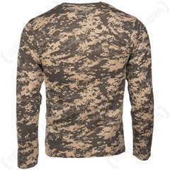 Digital Camo Long Sleeved T-Shirt – 100% Cotton Camouflage Top