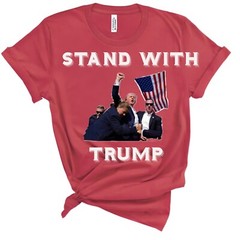 Donald Trump Rally Shooting T-Shirt US Support Trump 2024 Bella Canvas