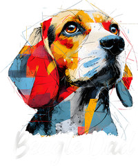 Beagle Dad Vintage Fathers Day Cute Dog Lover Gift for Men Shirt