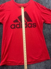 Adidas Go To Tee Shirt Mens Medium Red Short Sleeve Crew Neck Cotton Performance