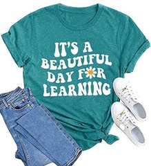 Women Teacher Life Shirt Teacher Gift Short Sleeve Shirts It s a Medium Cyan1
