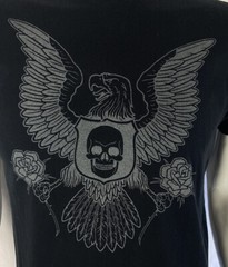 VANS Rare Numbered 18 of 600 Eagle Skull Rose Black Mike Giant T Shirt, Men’s M