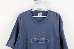 Vtg 90s Mens XL Sun Faded Pepsi Co 100 Percent Guaranteed Short Sleeve T-Shirt