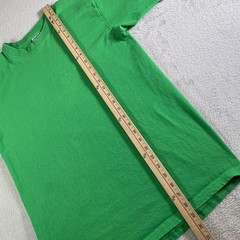 Vintage Pluma Shirt Mens Medium Green Heavyweight Blank Tee Crewneck Cotton 90s