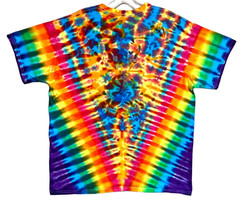 Tie Dye Shirt | Rainbow Pinwheel V Blotter | Handmade | Unisex | Tall | Women’s