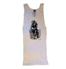 Tom of Finland T-shirts Tank Tops Gay Muscle Leather Fetish Black White Men Gray