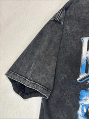 KILLUA x HUNTER x HUNTER T-Shirt Graphic Tee Black Grey Acid Wash VTG look XL?