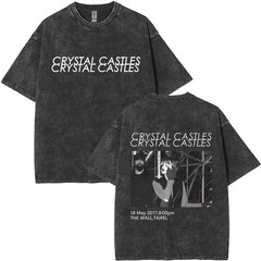 Crystal Castles T-Shirts Graphic Print Washed 100% Cotton Tees