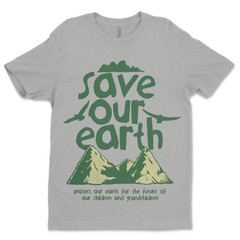 Custom T-Shirt,Save our Earth Dtf Print On Next Level T-Shirt unisex Soft Cotton