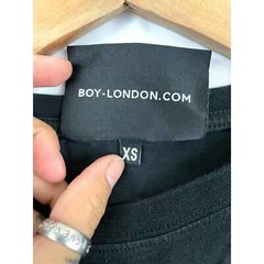 Boy London Black T-Shirt XS Men’s Gold Accent Bird Short Sleeve Logo Embroidered