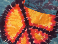 Vintage 90s Peace Sign Tie Dye Single Stitch Grateful Dead Hippie T-Shirt Sz XL