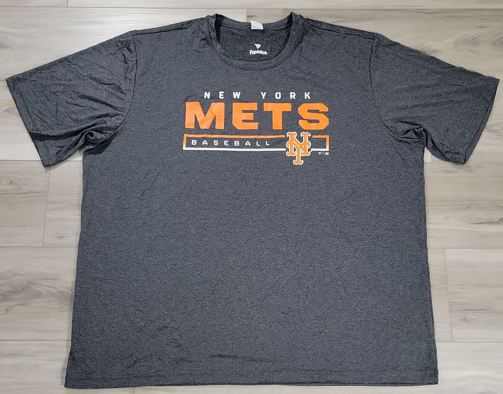New York Mets T-Shirt Men’s 3XL Charcoal Gray Durable Goods Synthetic Heathered