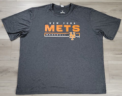 New York Mets T-Shirt Men’s 3XL Charcoal Gray Durable Goods Synthetic Heathered