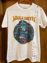 T-shirt white Megadeth unisex size XXL Catton