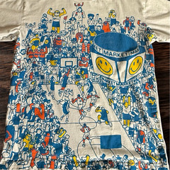 Chinatown Market Smiley Basketball World Bball Game T Shirt Mens M AOP Graphic