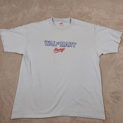Vintage Anvil Shirt Mens XL Tee Walmart Embroidered 90s Y2K Baby Blue Preshrunk