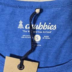 NEW Chubbies Sleeveless Shirt Tank Top Mens Small Blue The Giant Wave S