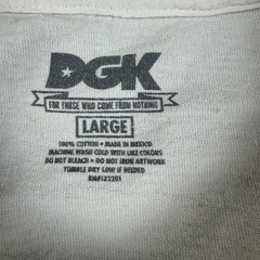 DGK T-Shirt Men’s Large White Streetwear Gangsta Car Graphic Tee
