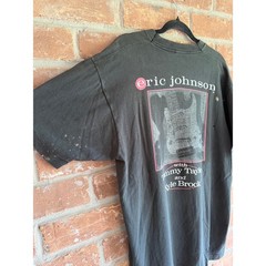 Vintage Eric Johnson Ah Via Musicom Tour Shirt Distressed Grunge Rock Tee L