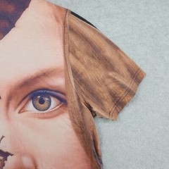 Hudson outerwear t-shirt large half woman tiger face print skate AoP Animal