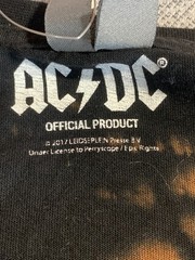 ASOS AC/DC T-Shirt Mens Small Black Brown Tie Dye Sleeveless Grunge Retro Rock