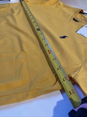 Polo Ralph Lauren Shirt Mens Gold/Yellow V Neck Classic Fit Pony Logo Size Small