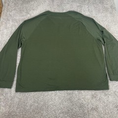 LL Bean Henley Shirt Mens XXXL Merino Wool Blend Slightly Fitted Olive Green 3XL