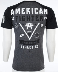 American Fighter Mens T-Shirt MICHIGAN Athletic BLACK GREY Biker MMA
