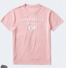 Aeropostale Appliqué Logo T-Shirt Mens Sz Medium, Pink, Soft Feel, Lightweight