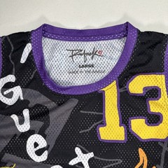 RUFNEK:21 Guest List Basketball Jersey #13 Street Art Original Rufnek Free Ship!