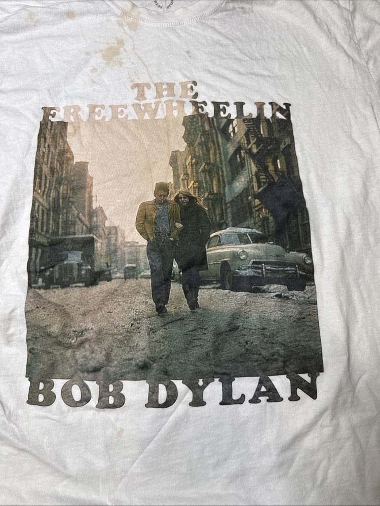 Bob Dylan The Freewheelin’ Bob Dylan T Shirt Men’s Rock & Roll Classic Size M