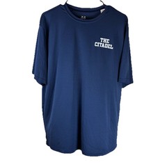 The Citadel Navy Blue Tee A4 Brand Lightweight Stretch Polyester Size Large
