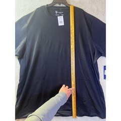 Straight Faded T-Shirt Mens 3XB Black Short Sleeve Cotton Blend Stretch 124116