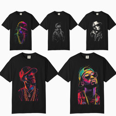 Men Hip Hop Graphic Art Print Tee, Comfort Colors T Shirt, Unisex Streetwear Tee