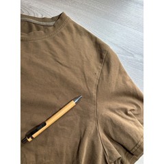 YoungLA Mens XL Brown Curved Hem Gym T-Shirt Short Sleeve Scoop Bottom Tee