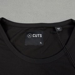 CUTS AO Split-Hem Shirt Mens XL Black Pyca Pro Stretch Athletic Tee NWT