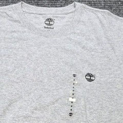 Timberland Graphic T-Shirt Men’s Size M Gray Back Letters 100% Cotton Soft NWT