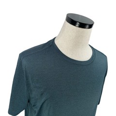 Quince Mens Recycled Performance Short Sleeve Crew Neck Tee Dark Blue Large