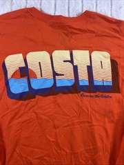 Costa Del Mar Long Sleeve T Shirt Orange Large Born On The Water Graphic