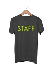 NYC FACTORY Staff T-Shirt Screen Printed Tee Printed Front & Back Staff Event…