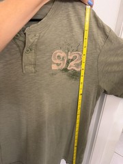 Canyon River Blues Vintage Men’s XL Olive Green Henley Shirt Cotton Tee