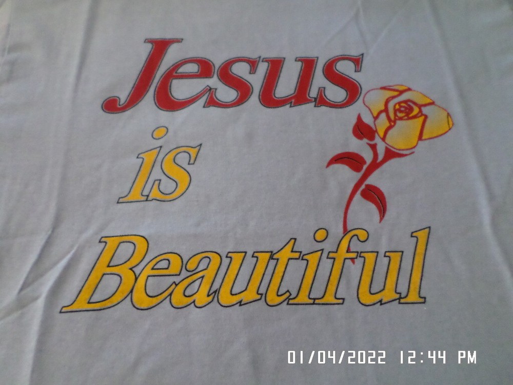 NEW Religious T-Shirt: Jesus Is Beautiful w/ Rose (LOTS of Colors & Sizes)