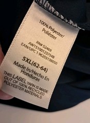 New Athletic Works Men’s T-Shirt Navy Blue 5XL Polyester DriWorks Breathable