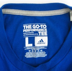 Adidas Logo T-Shirt Mens Large Blue Short Sleeve Performance Graphic Tee