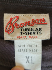 Bronson Mfg Tubular T Shirt XL Vintage Black Heavyweight Loopwheel Style